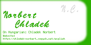 norbert chladek business card